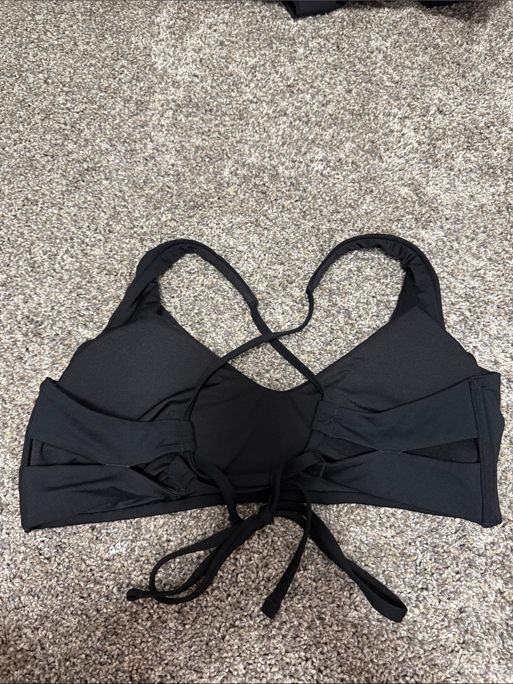 Athleta Black Strappy bikini top with Crisscross Back - Picture 2 of 2